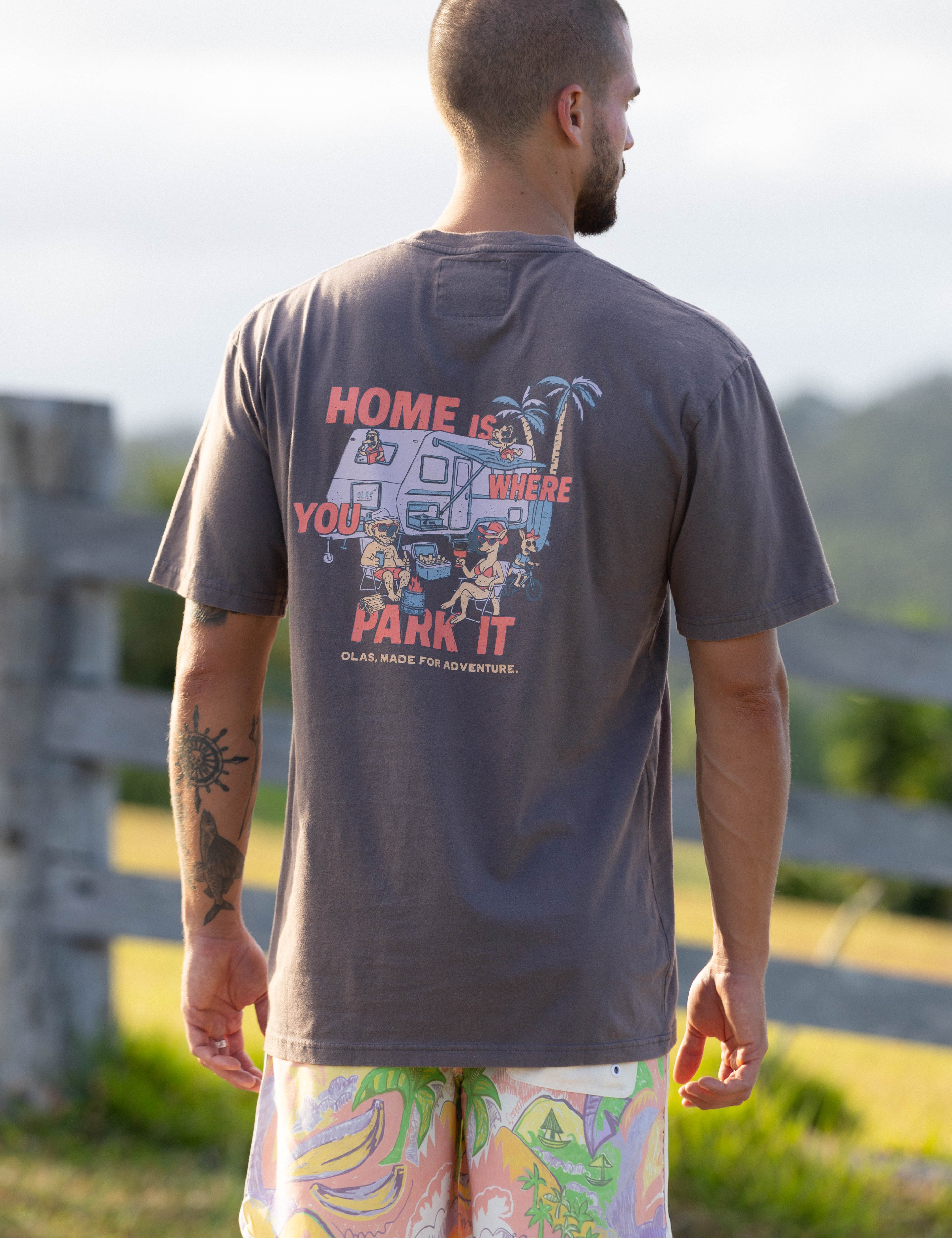 HOME IS WHERE YOU PARK IT TEE - OLAS SUPPLY CO.