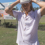 LEOPARD BUTTON UP PINK - OLAS SUPPLY CO.