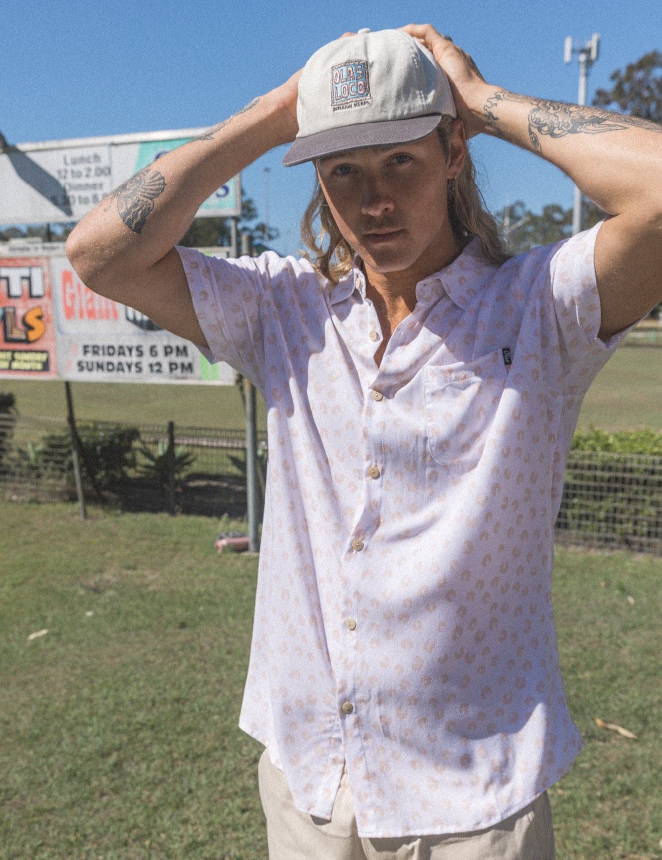 LEOPARD BUTTON UP PINK - OLAS SUPPLY CO.