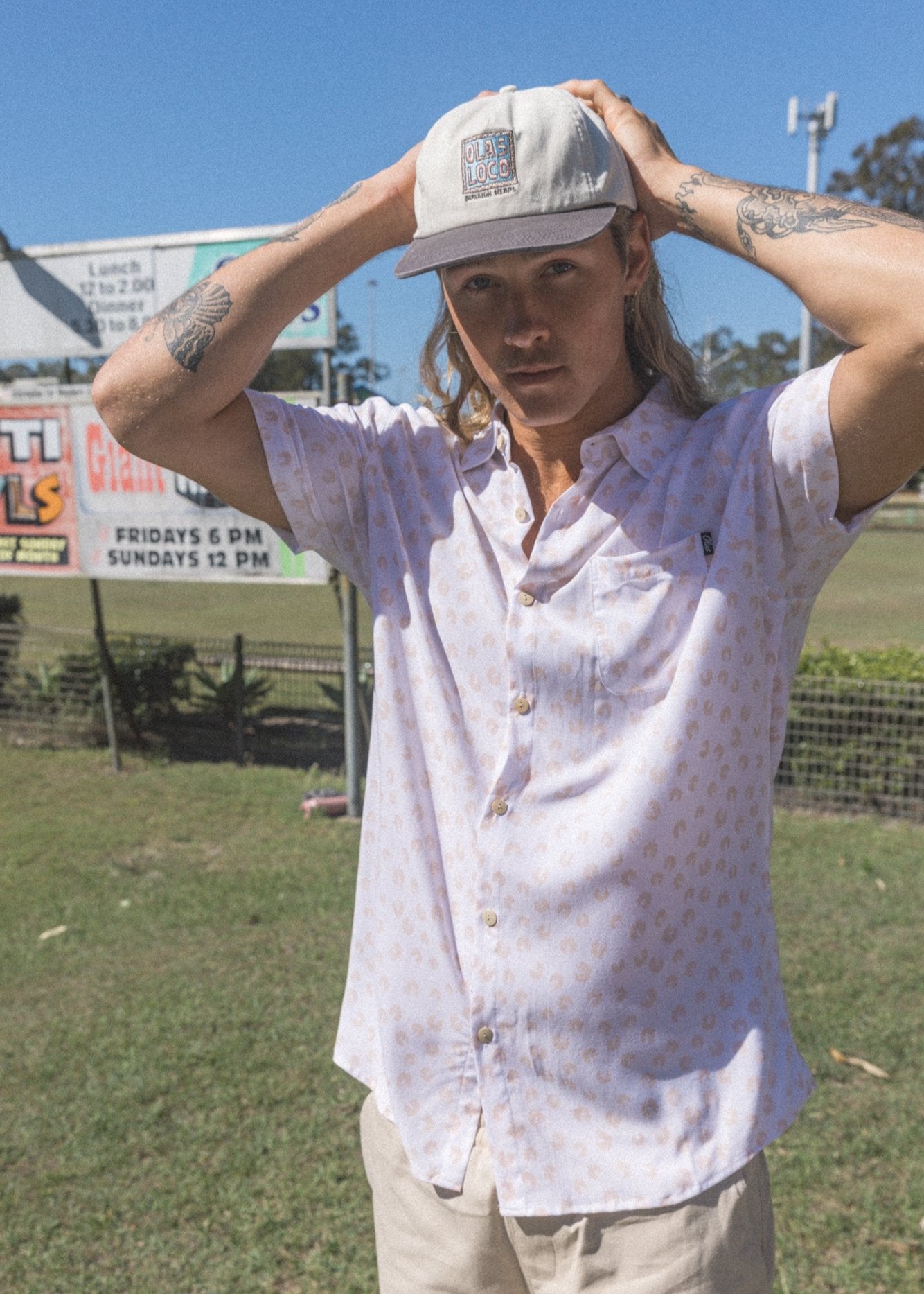LEOPARD BUTTON UP PINK - OLAS SUPPLY CO.
