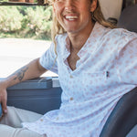 LEOPARD BUTTON UP PINK - OLAS SUPPLY CO.