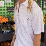 LEOPARD BUTTON UP PINK - OLAS SUPPLY CO.