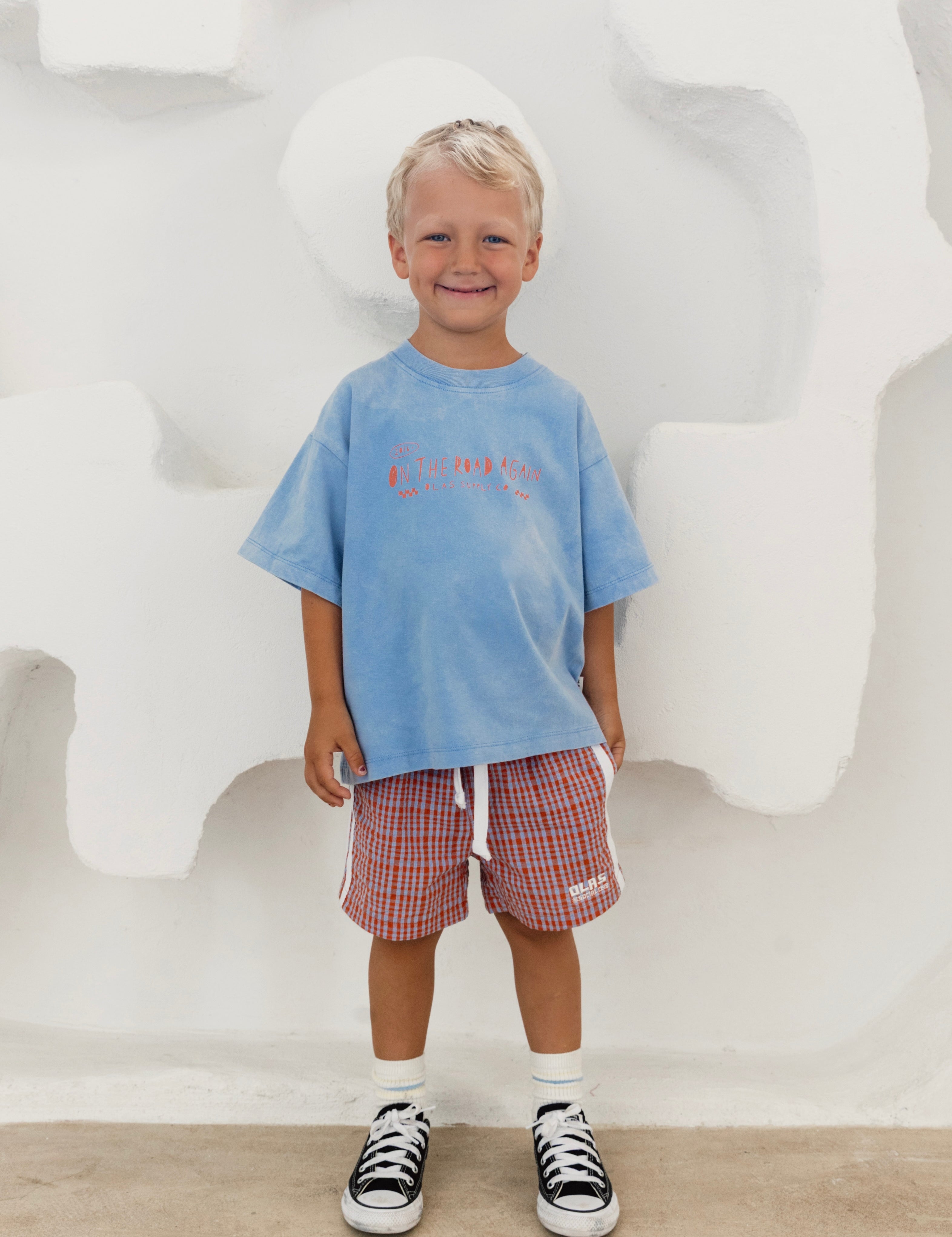 TRAVELLER MINI TEE BLUE - OLAS SUPPLY CO.