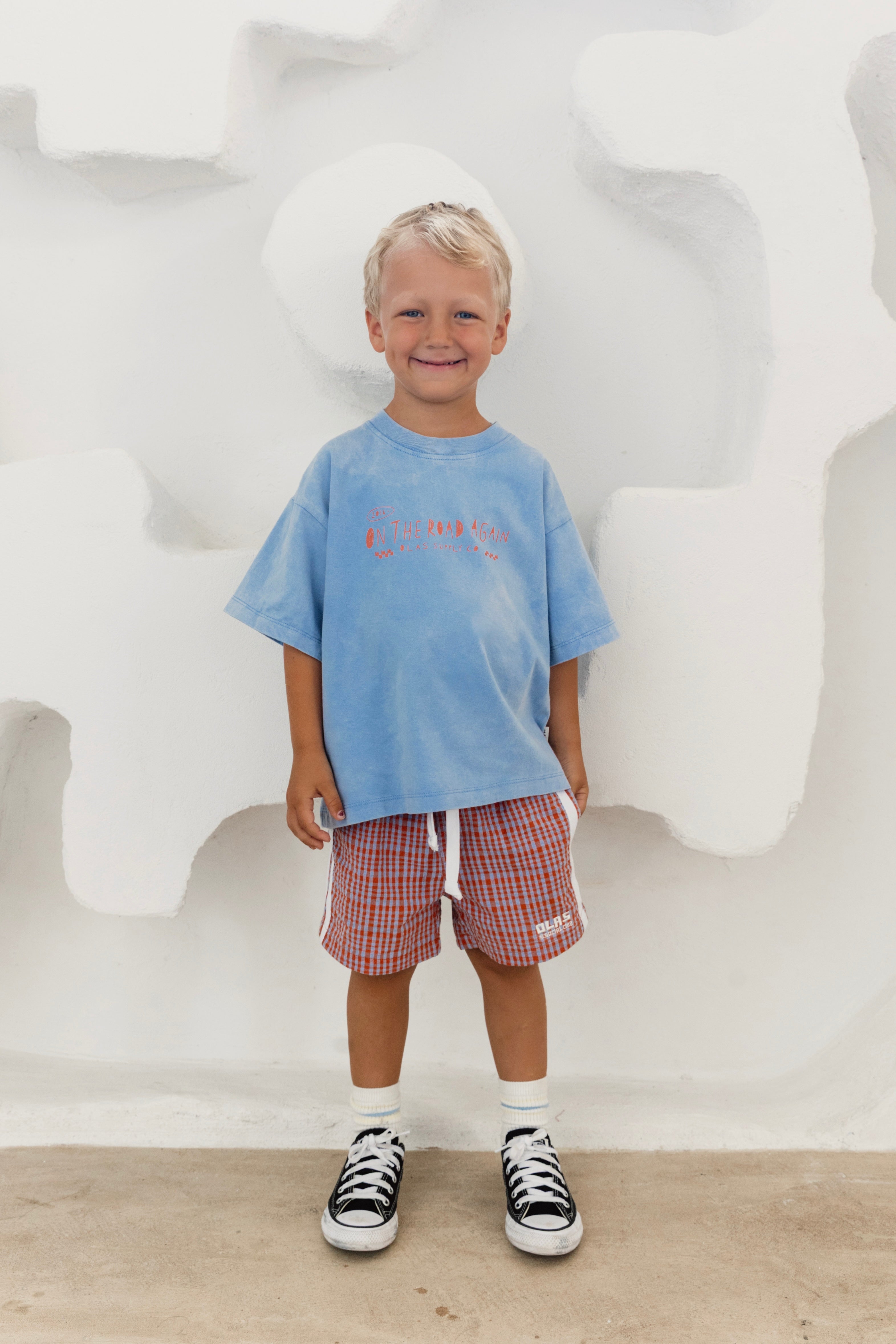 TRAVELLER MINI TEE BLUE - OLAS SUPPLY CO.