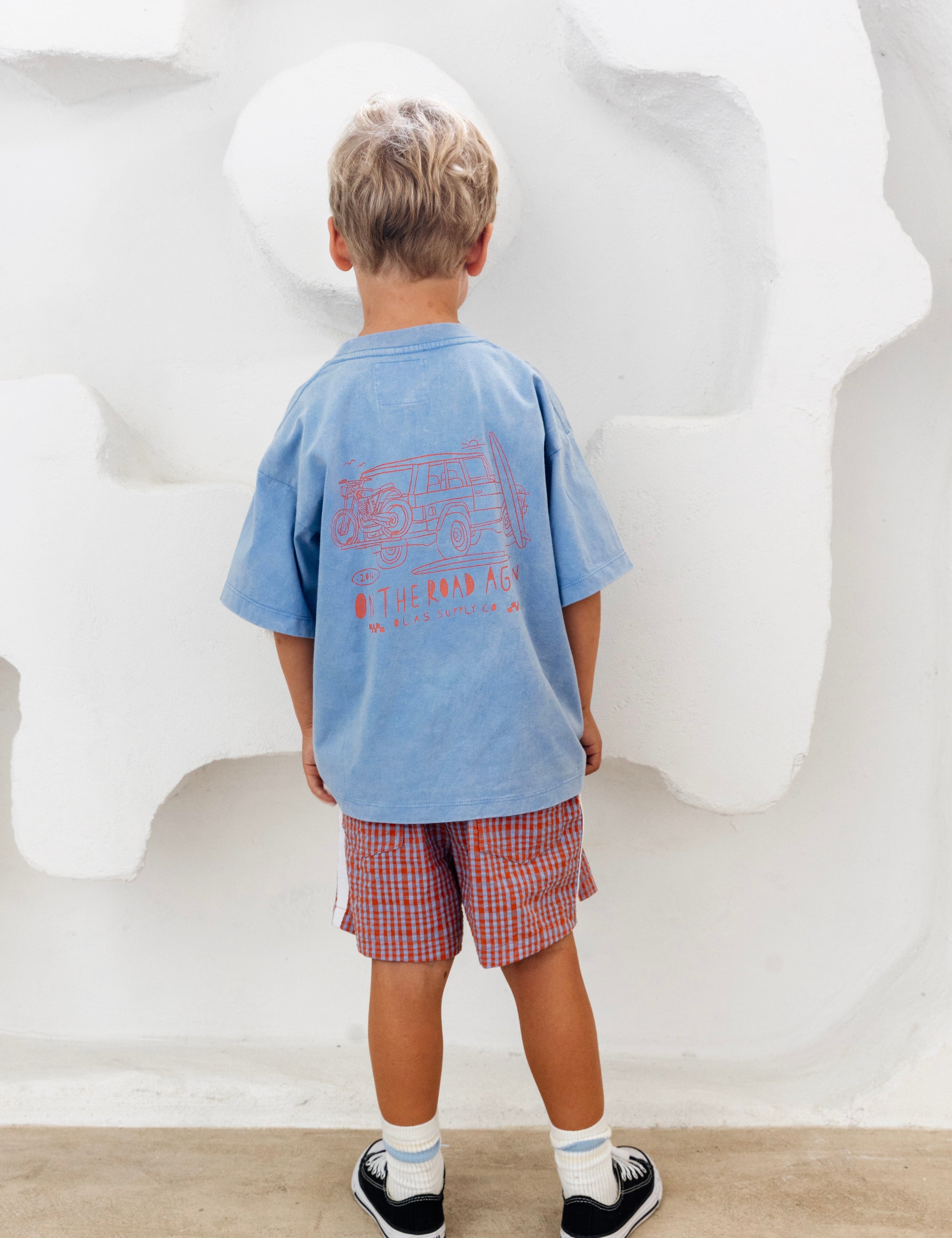TRAVELLER MINI TEE BLUE - OLAS SUPPLY CO.