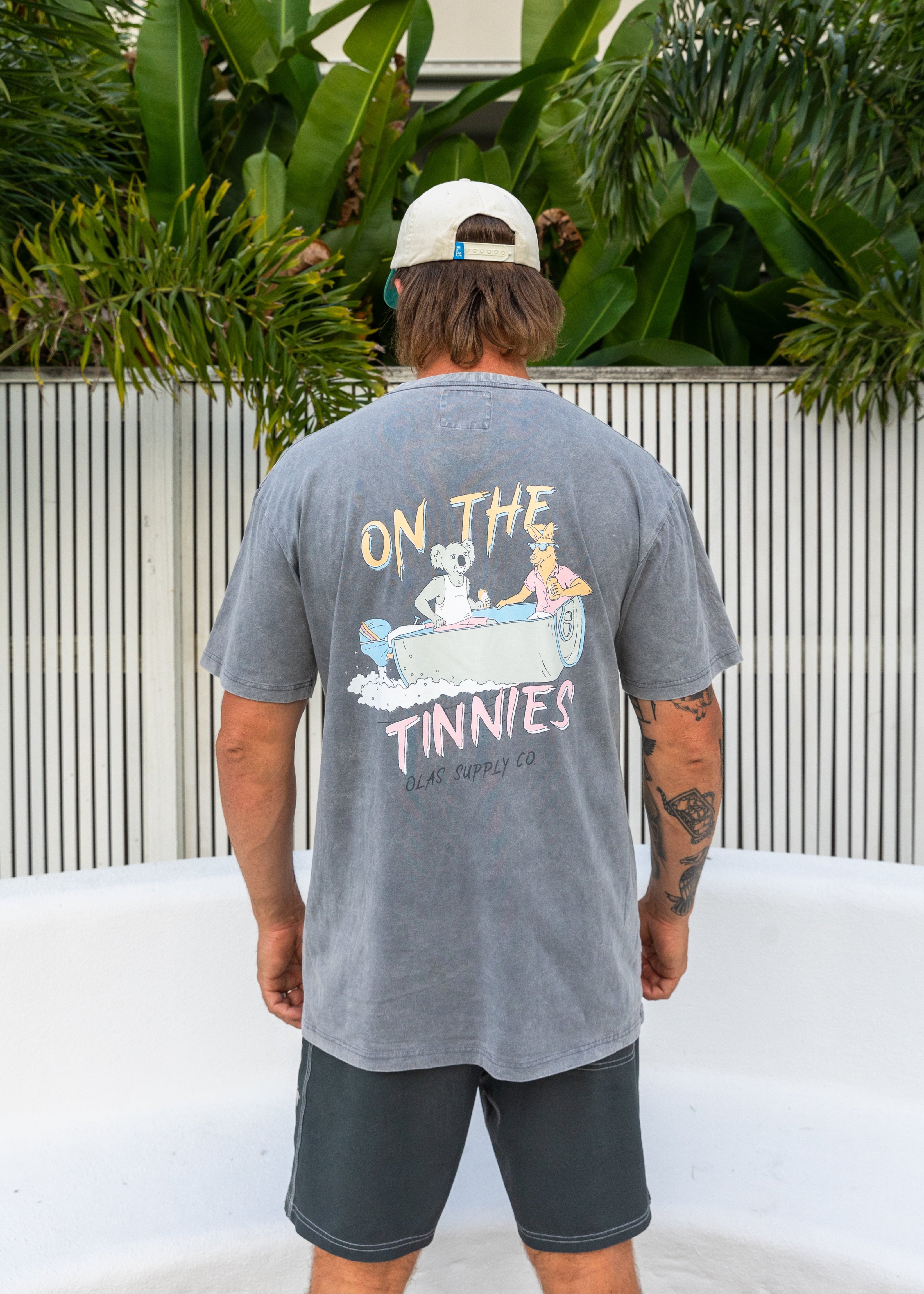 ON THE TINNIES TEE - OLAS SUPPLY CO.