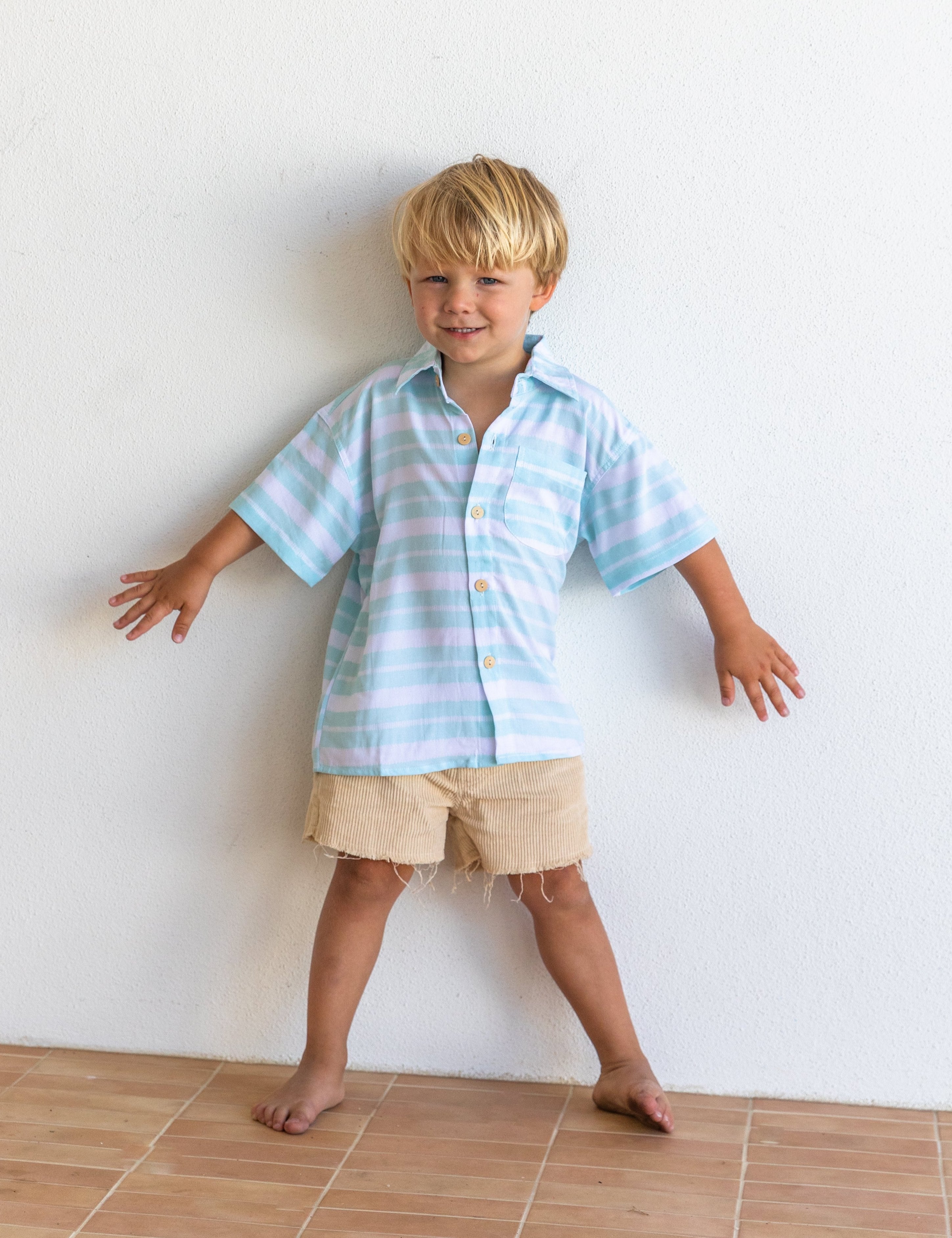 TRUE BLUE MINI BUTTON UP - OLAS SUPPLY CO.