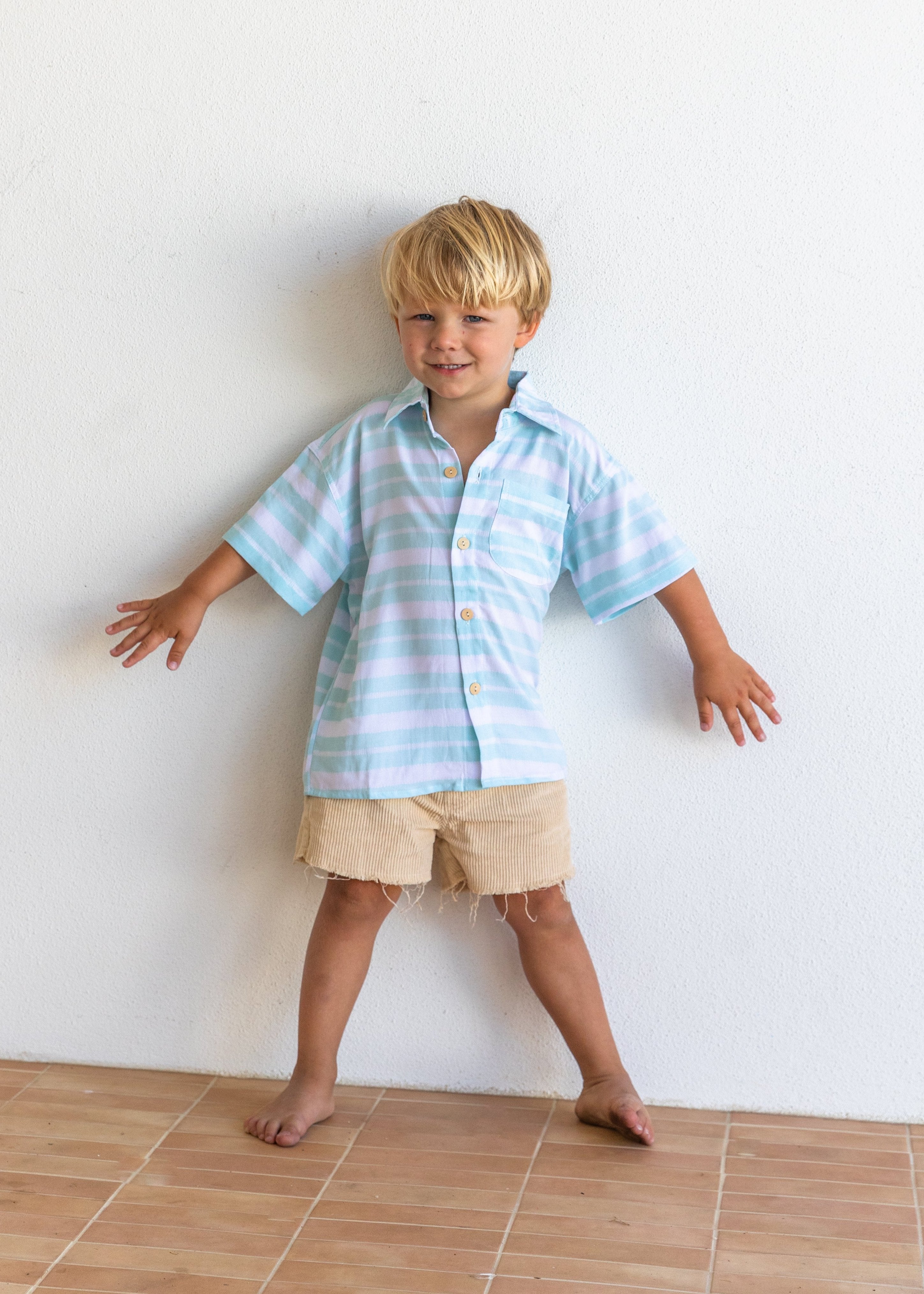 TRUE BLUE MINI BUTTON UP - OLAS SUPPLY CO.