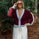 RED SANDS KNIT CARDI