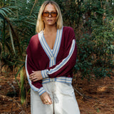RED SANDS KNIT CARDI