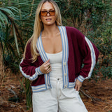 RED SANDS KNIT CARDI