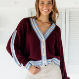 RED SANDS KNIT CARDI