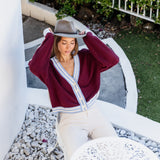 RED SANDS KNIT CARDI