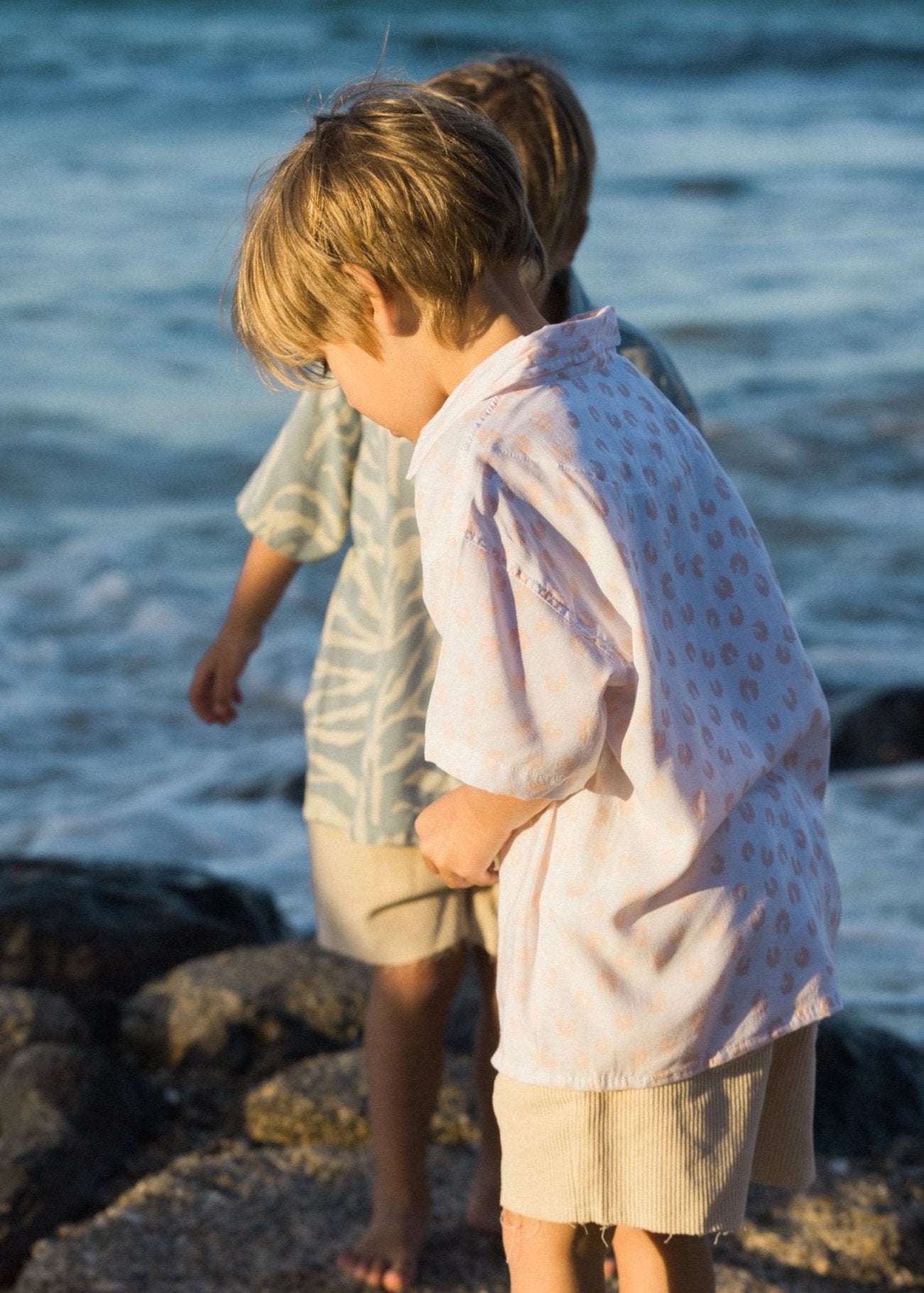 LEOPARD MINI BUTTON UP PINK - OLAS SUPPLY CO.