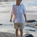 LEOPARD MINI BUTTON UP PINK - OLAS SUPPLY CO.